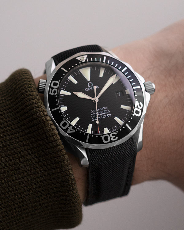 HYBRID RUBBER- FOR SEAMASTER (BLACK NYLON) Monstraps
