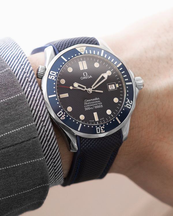 HYBRID RUBBER- FOR SEAMASTER (NAVY BLUE NYLON) - Main Image