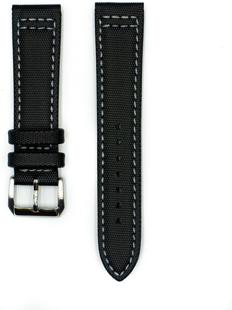 Tactical Sailcloth - Black (Grey Stitches) - Monstraps