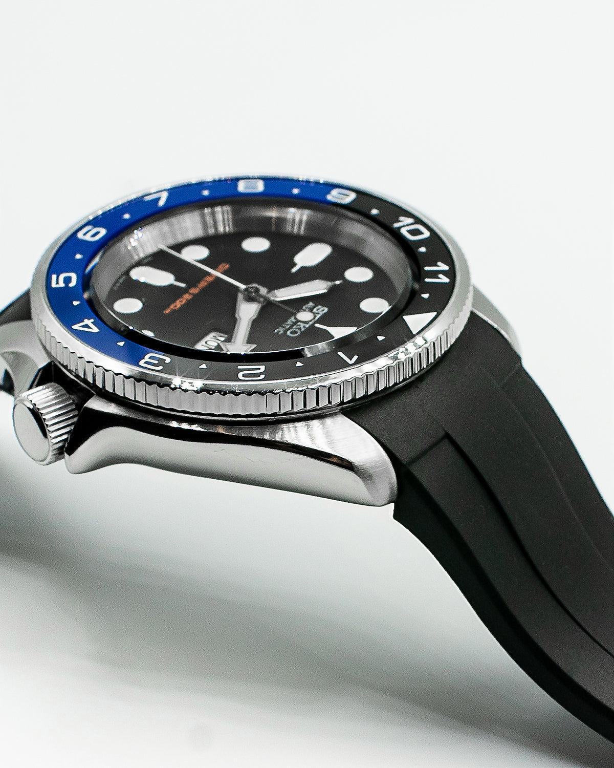 FKM RUBBER (CLASSIC) - FOR SEIKO SKX/SRPD (BLACK, ROSE GOLD HARDWARE)