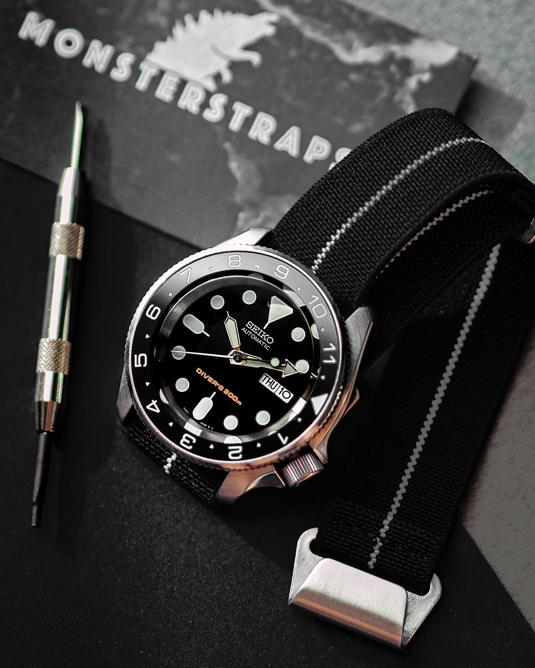 PARA Elastic - Black with Grey Centerline