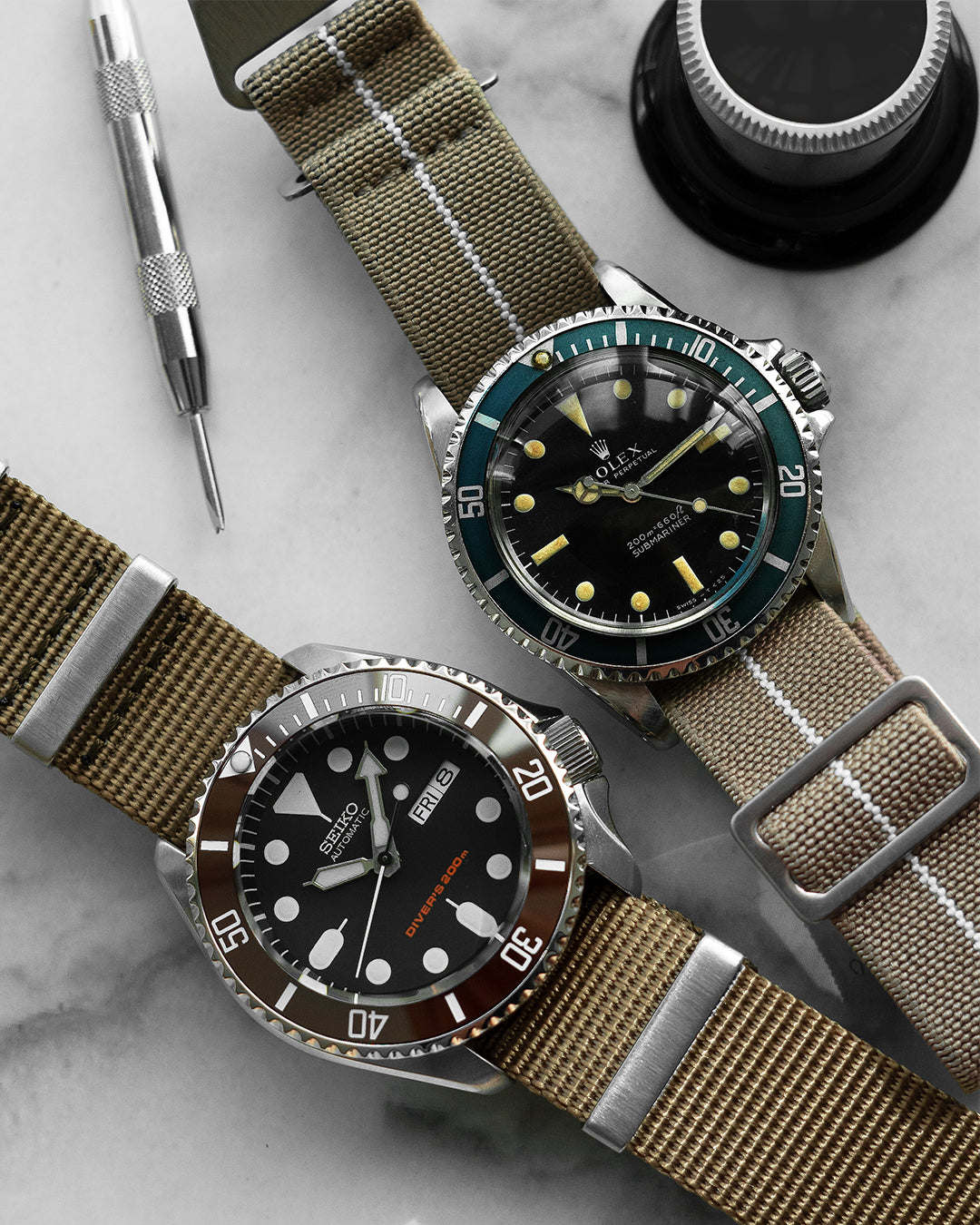 PARA Elastic - Khaki with White Centerline