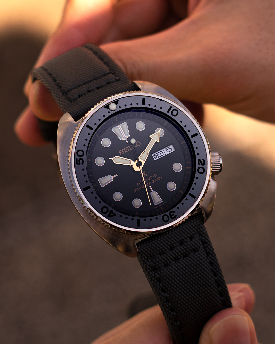 Tactical Sailcloth - Black (Black Stitches)