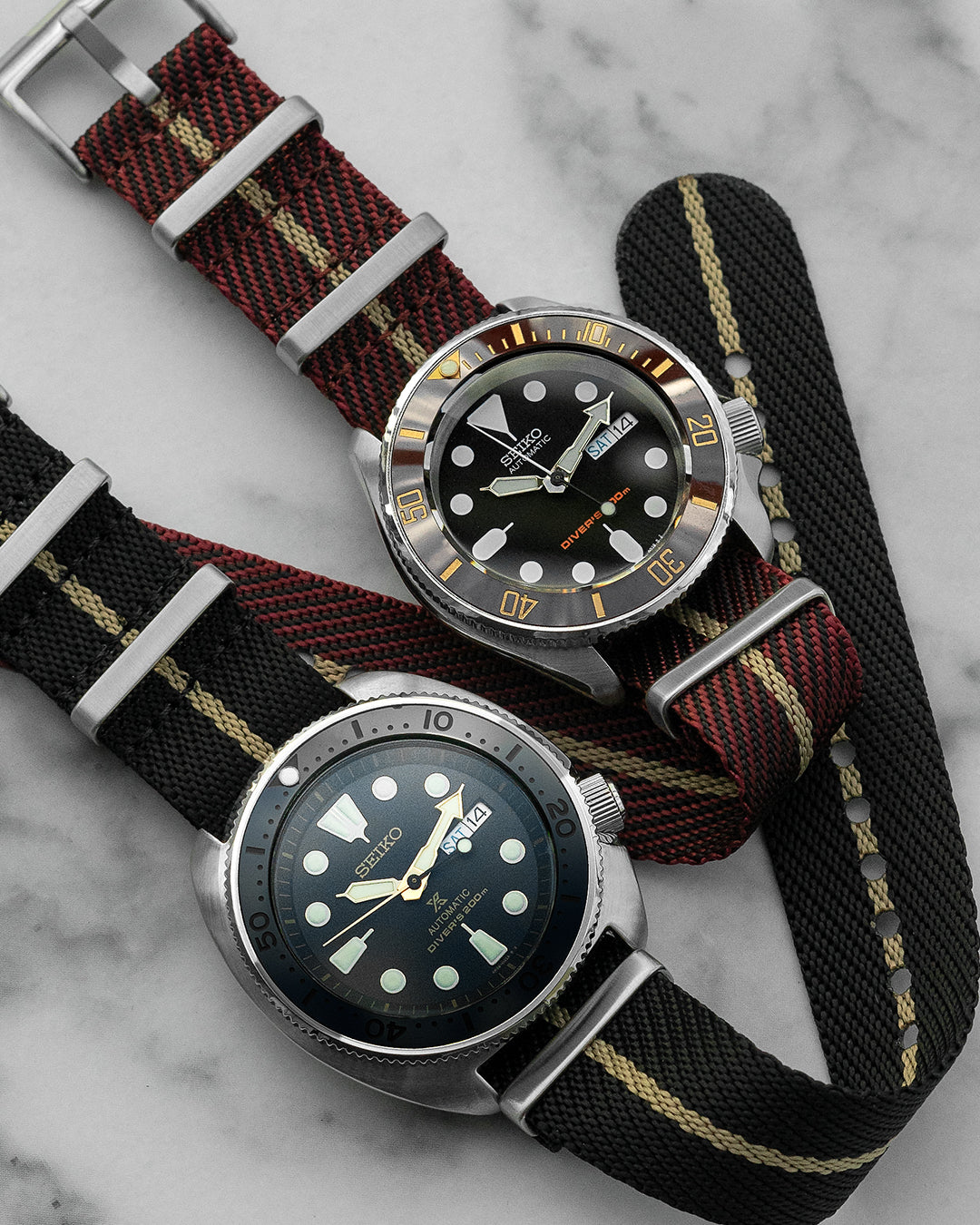 Nylon M II - Midnight Black with Khaki centerline