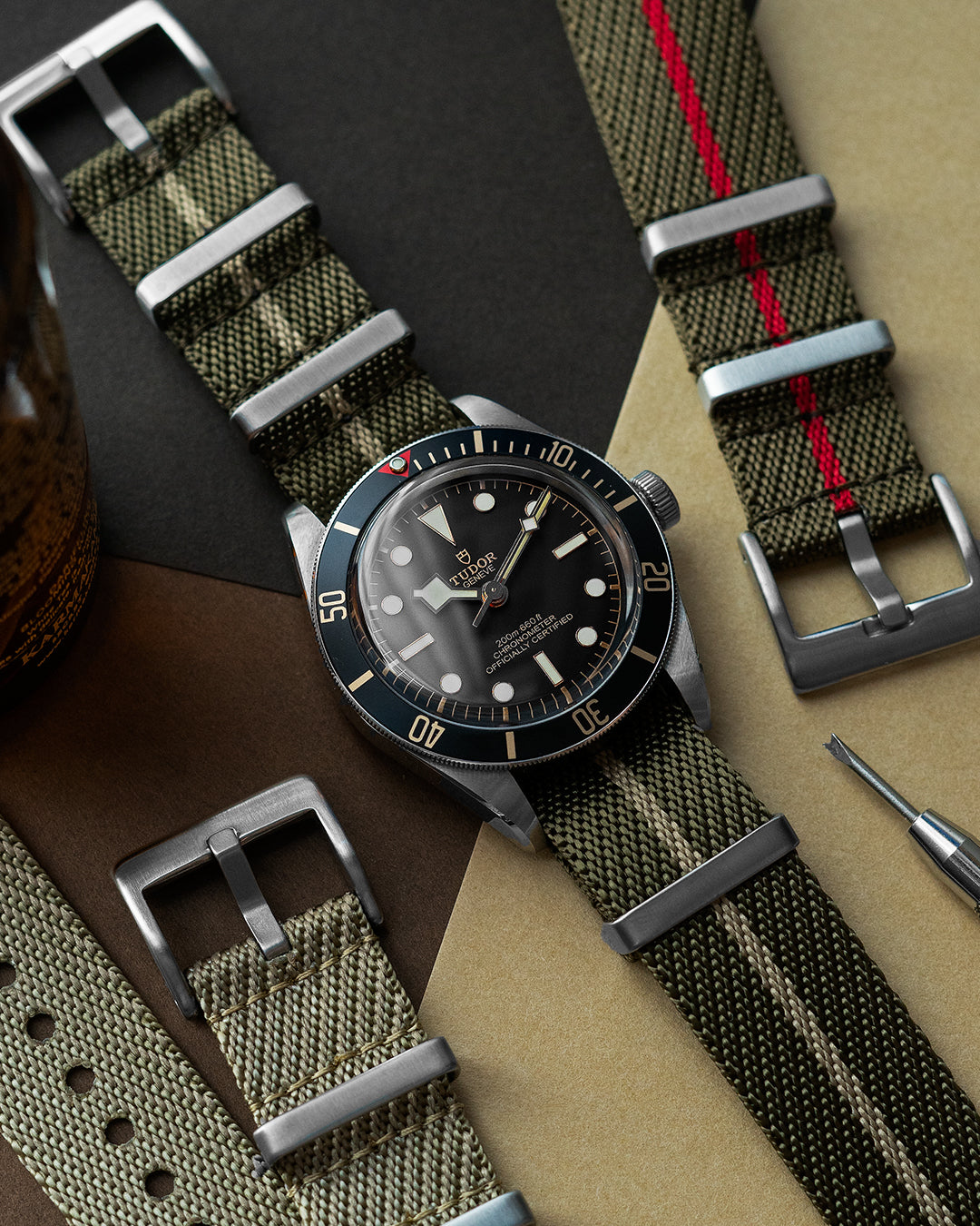 Nylon M II - Olive with khaki centerline