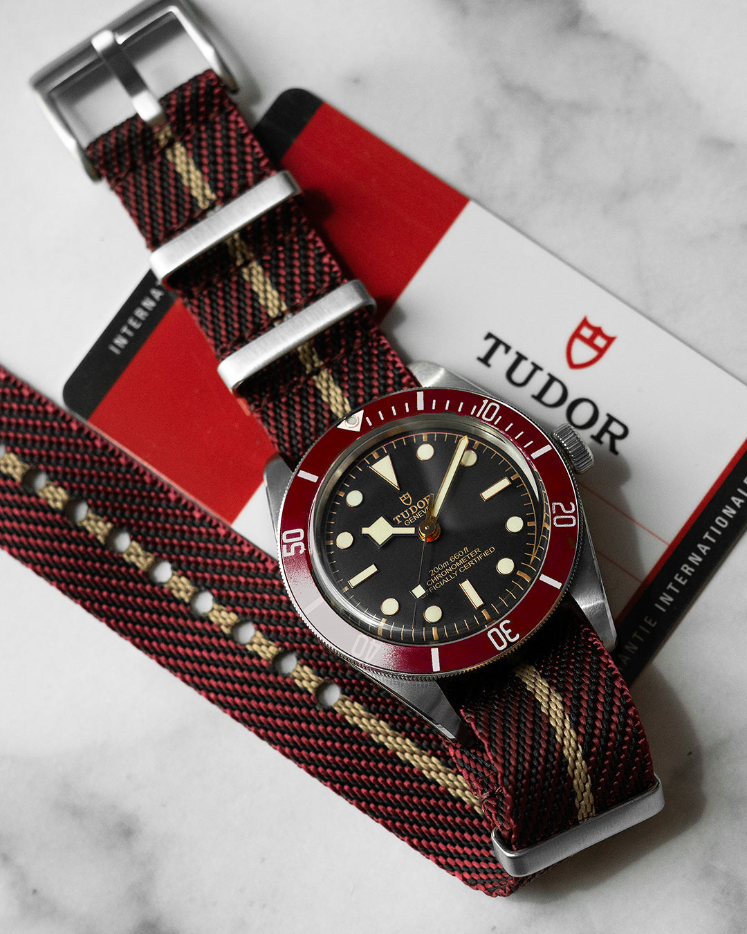 Nylon M II - Maroon with Khaki centerline