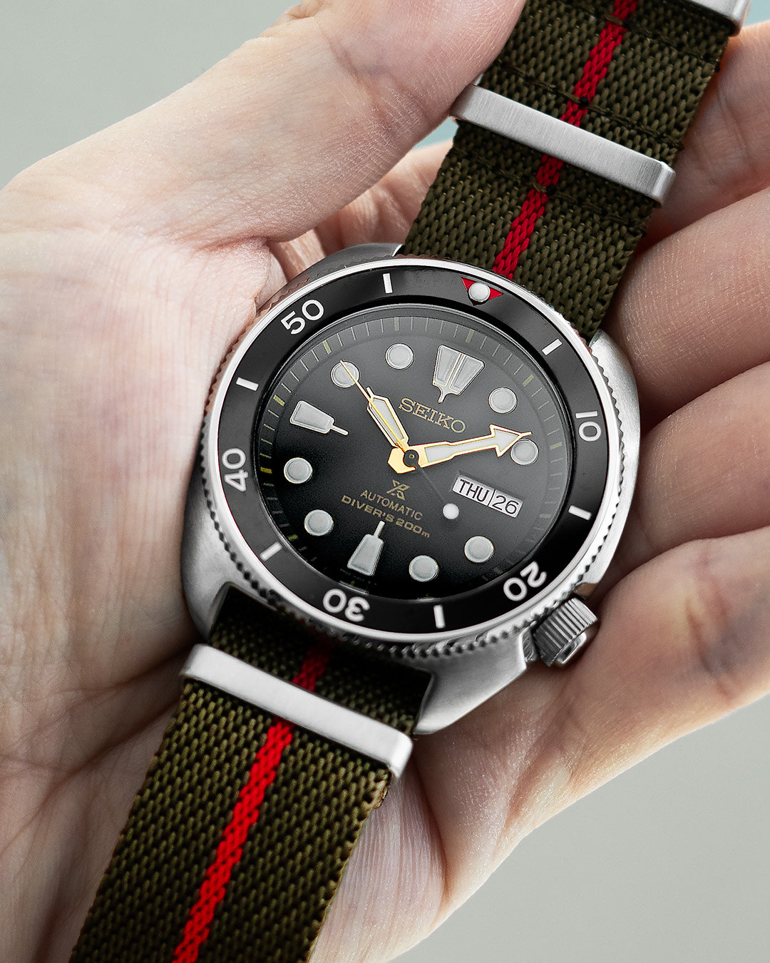 Nylon M II - Olive with red centerline