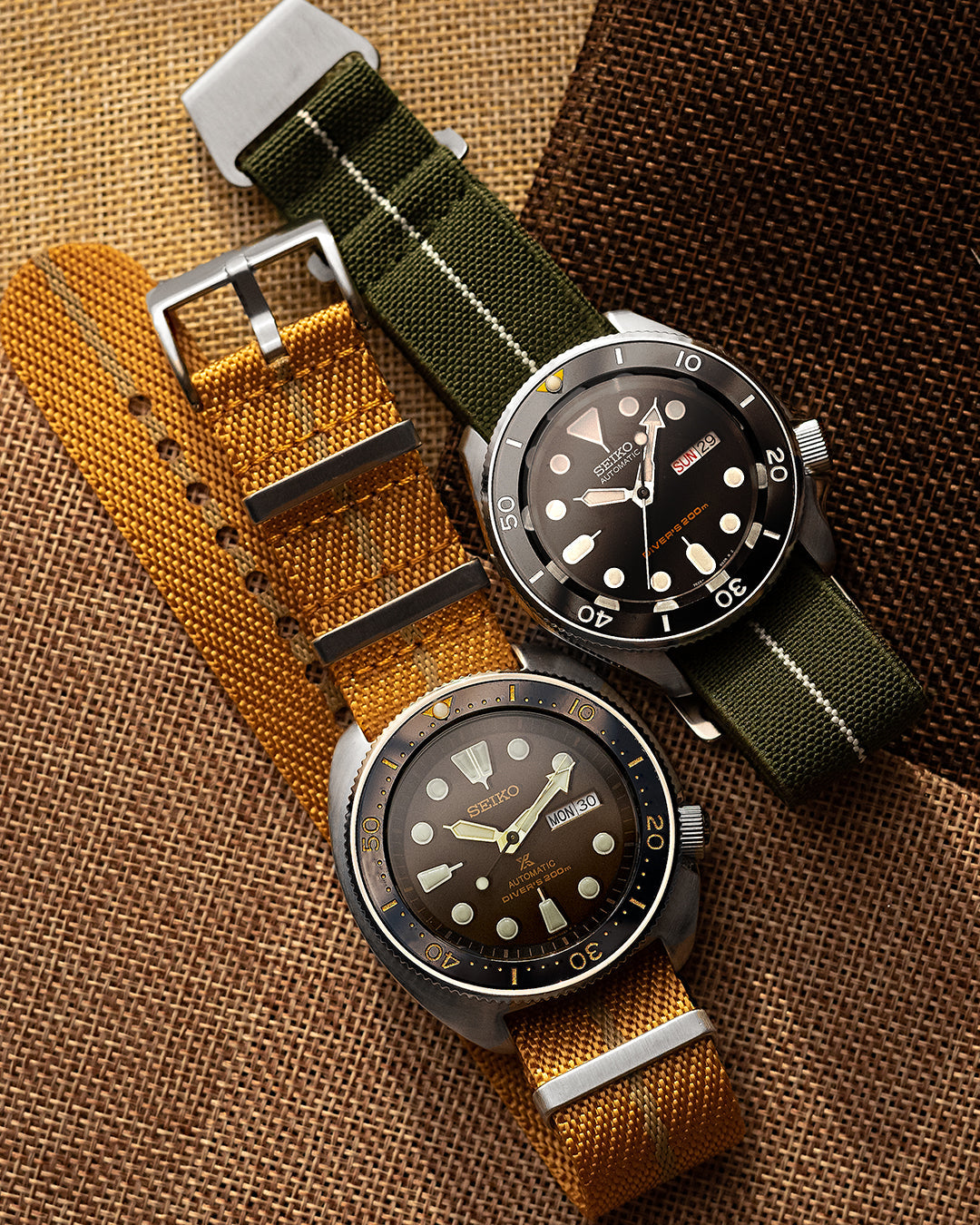 Nylon M II - Gold with Khaki centerline