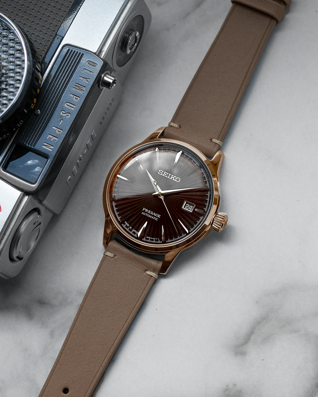 Minimalist Side Stitch Strap (Taupe)