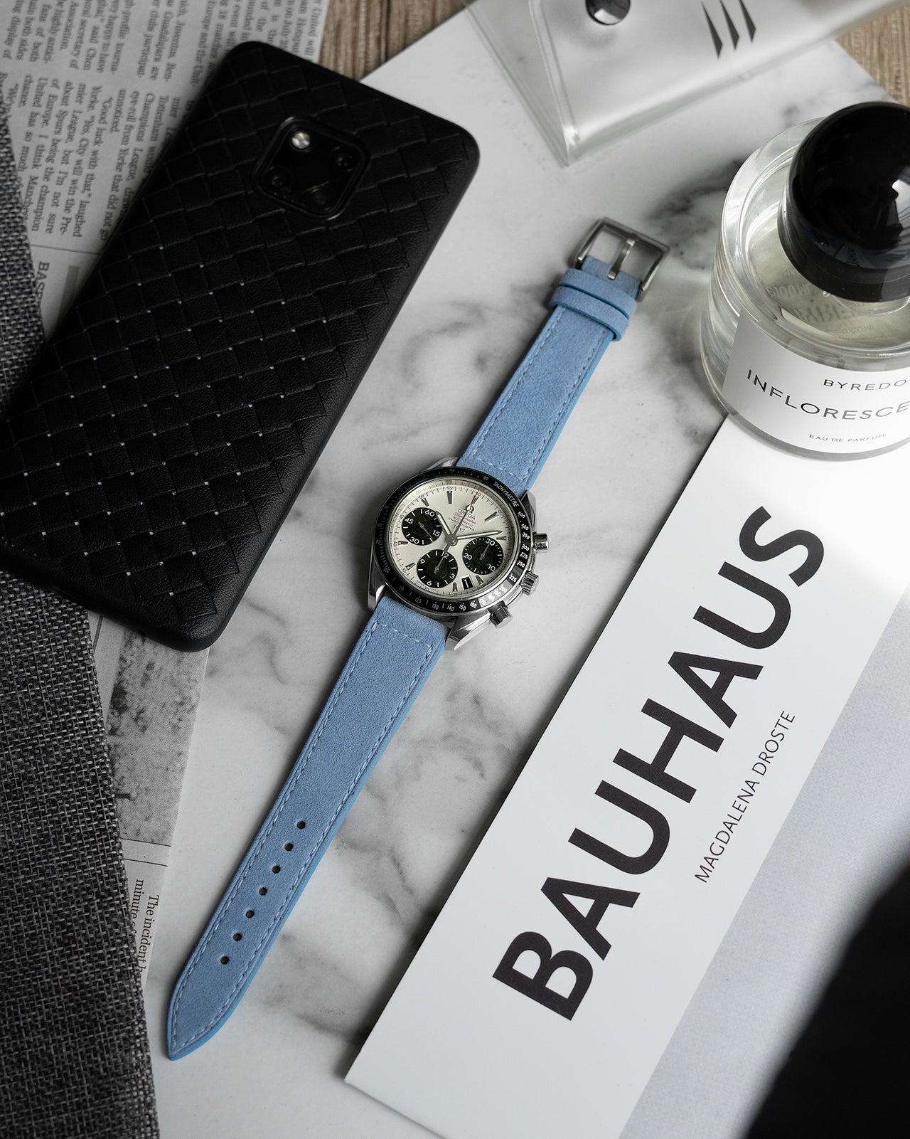 Suede Leather Strap (Sky Blue)