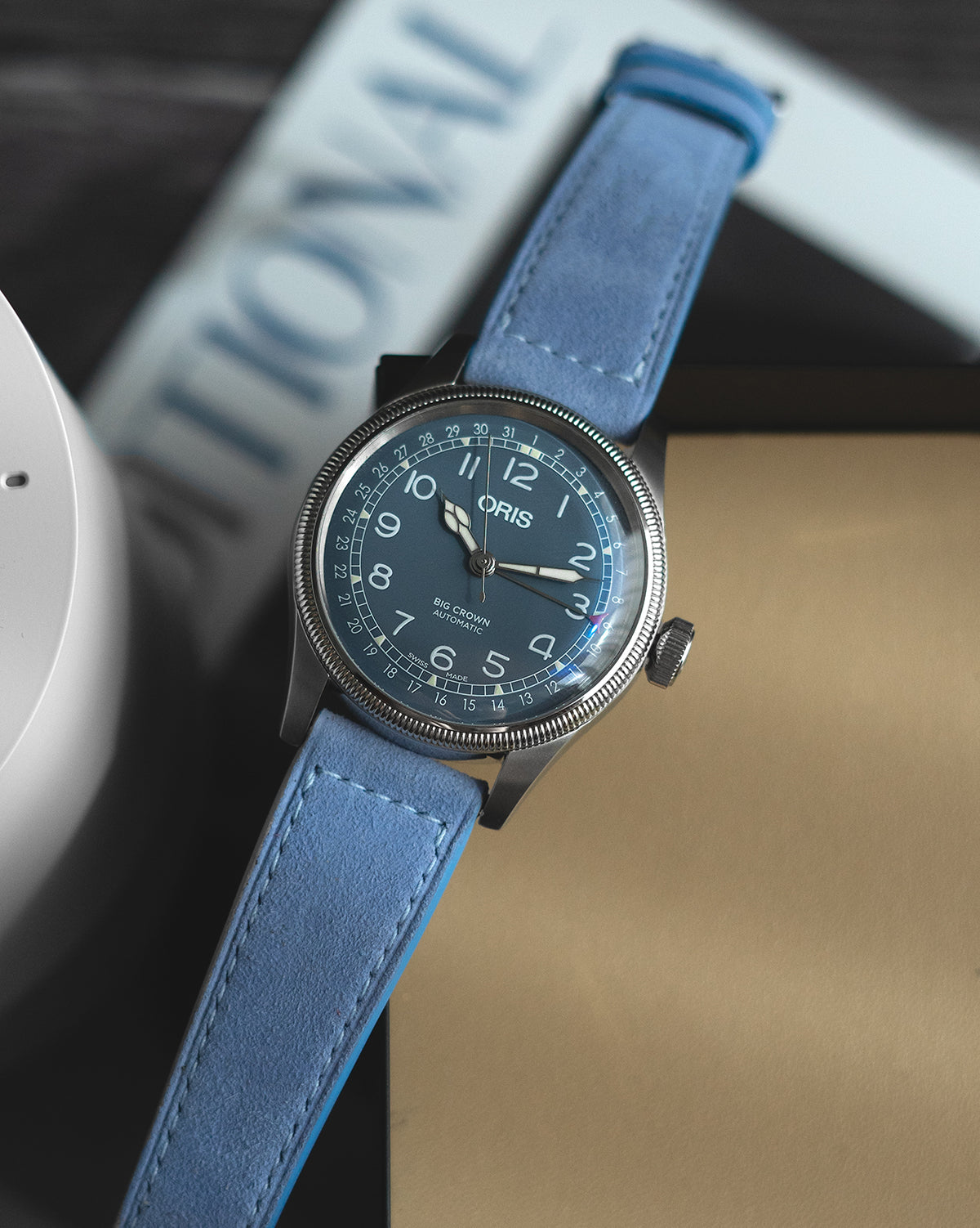 Suede Leather Strap (Sky Blue)