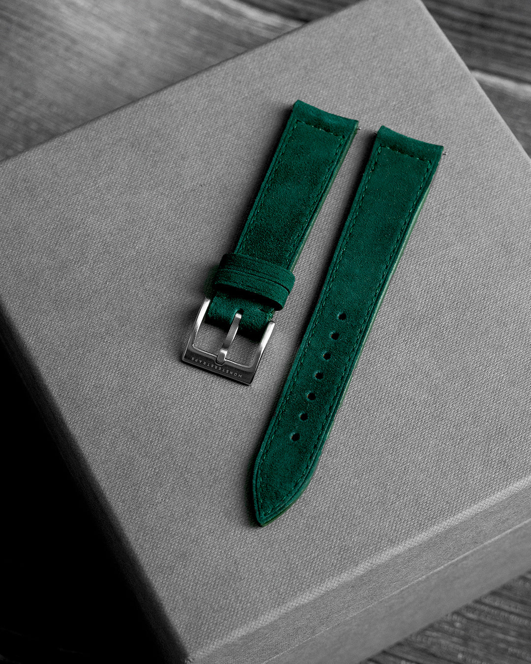 Suede Leather Strap (Royal Green)