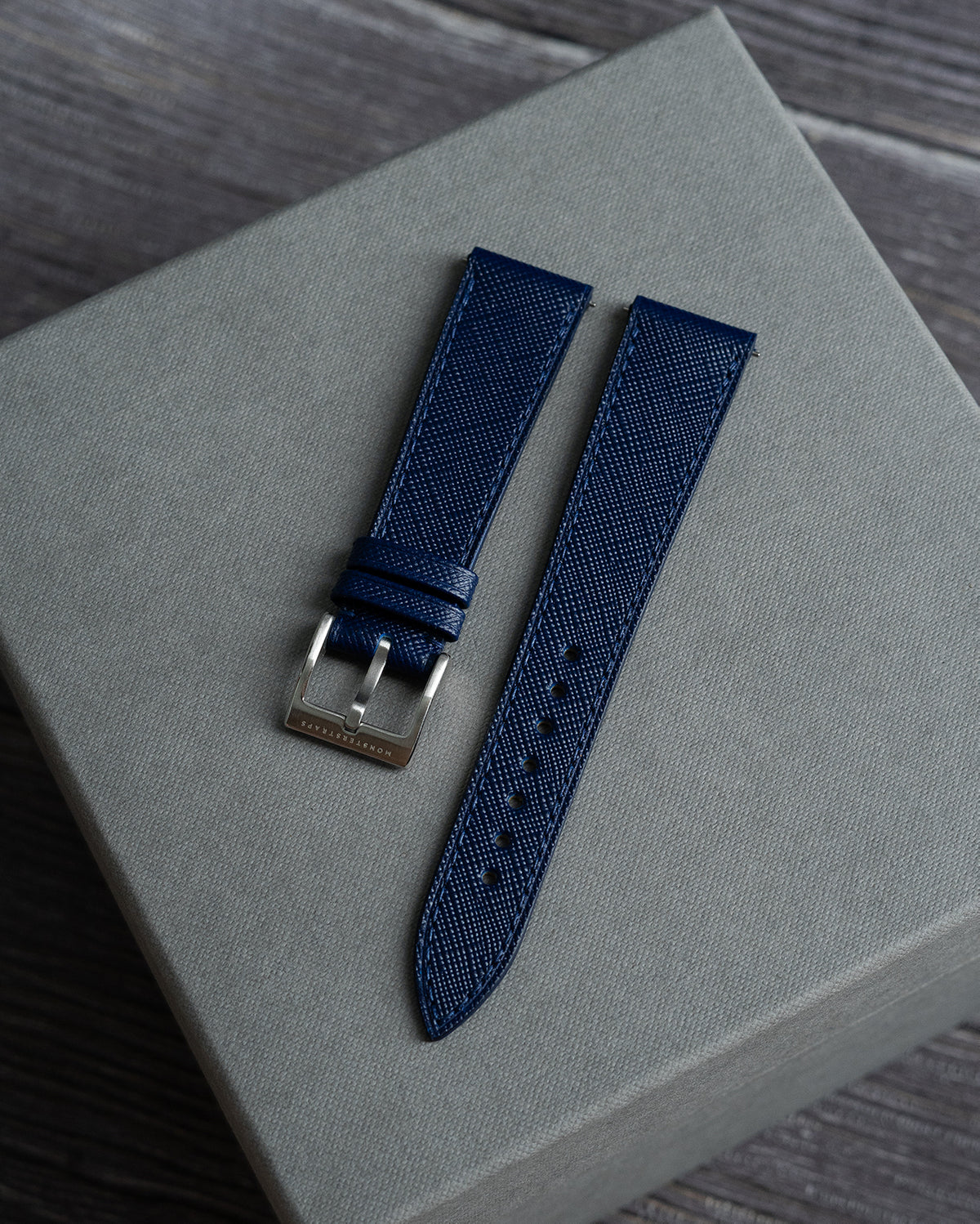 Saffiano Leather Strap (Navy)