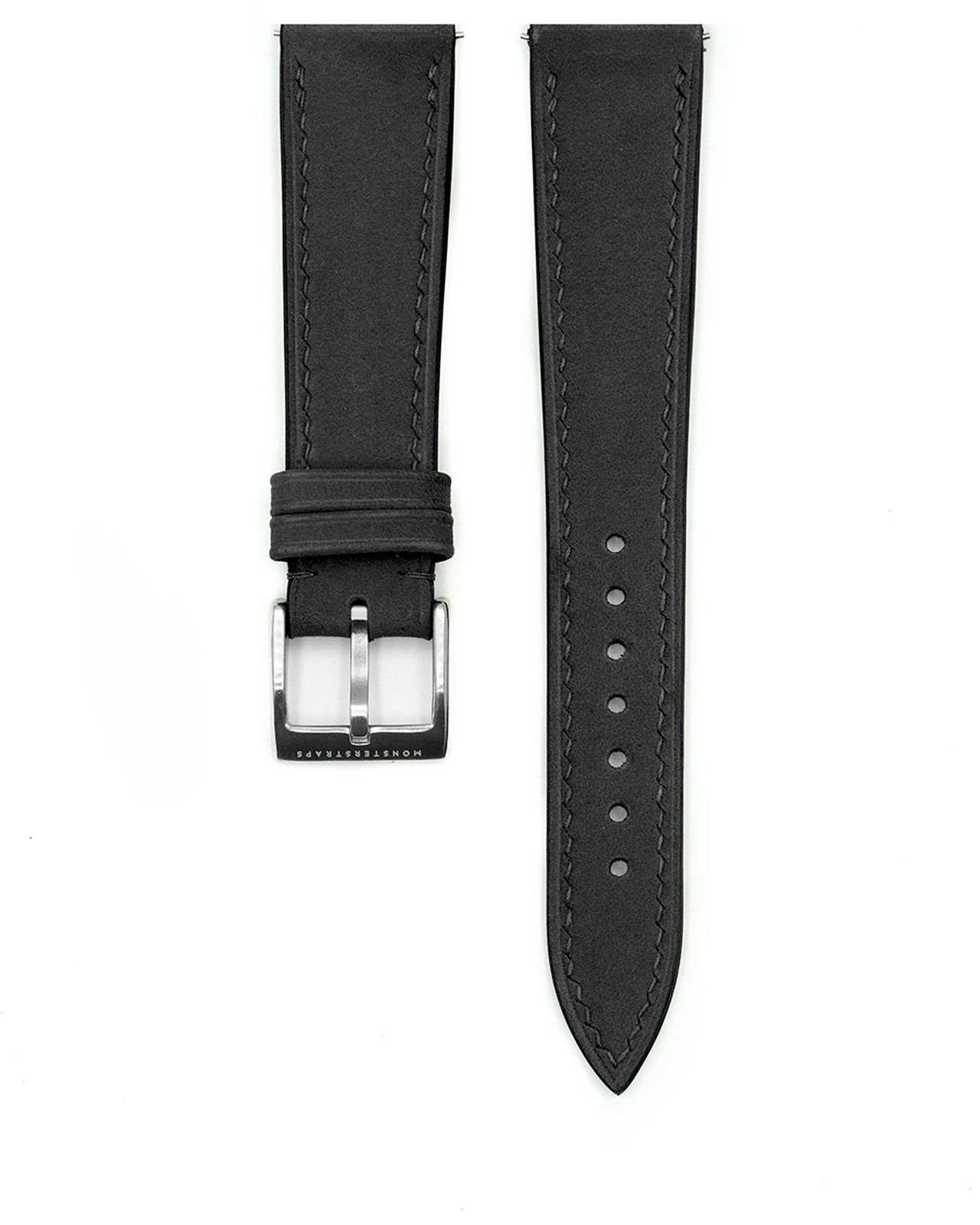 Nubuck Leather Strap Black Monstraps