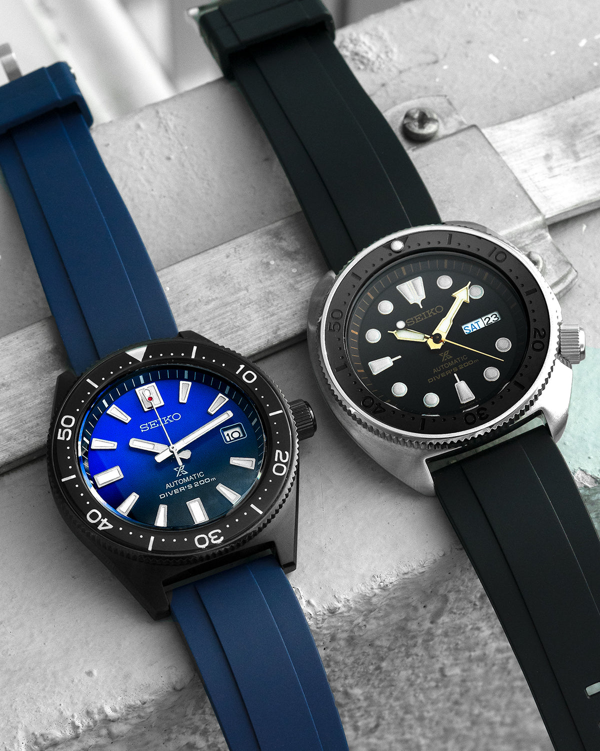 VULCANISED RUBBER - BLUE (STRAIGHT ENDS)