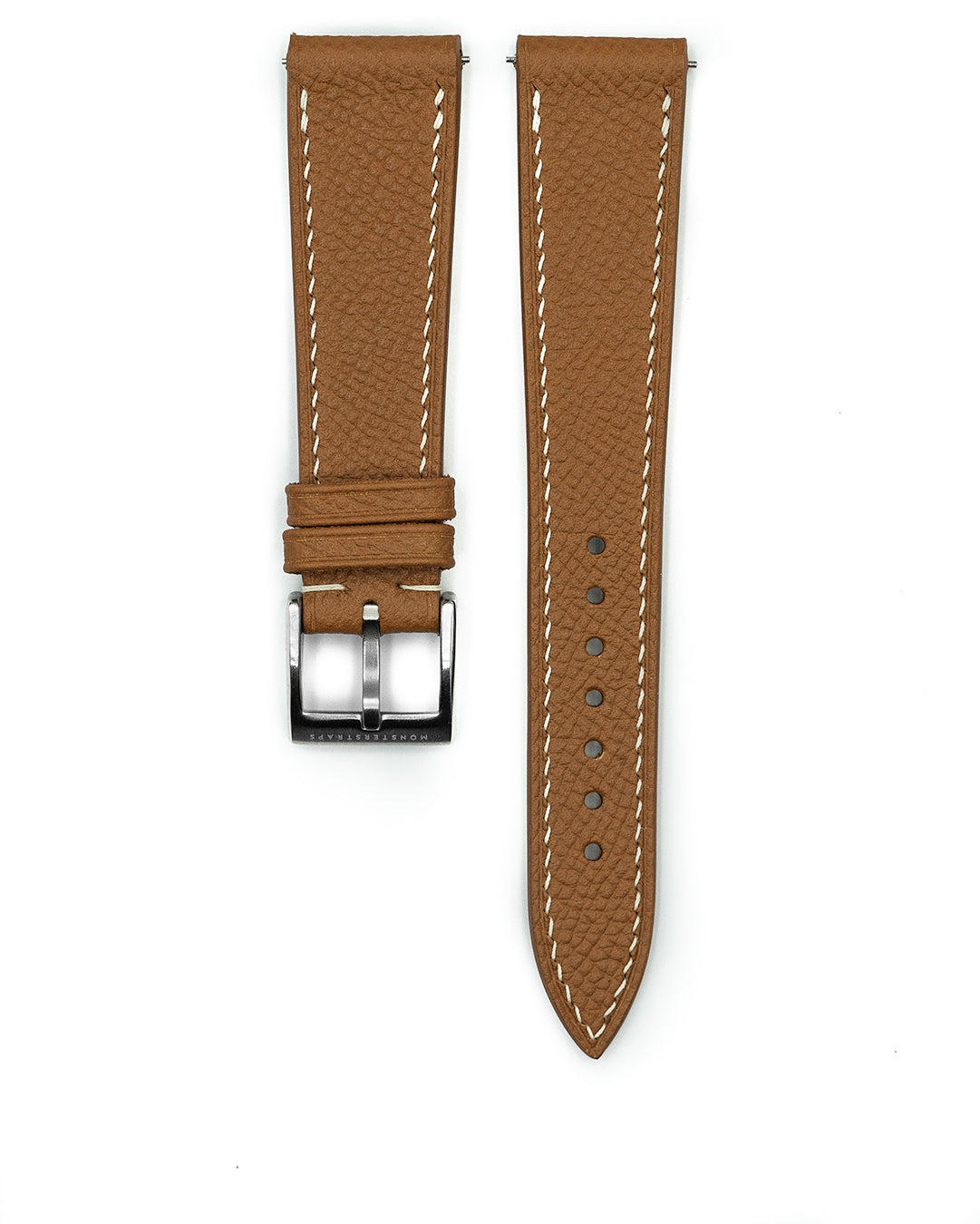 Custom All Black Epsom Leather Watch Strap 18mm 19mm 20mm 