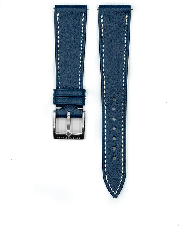 Miami Blue Epsom Leather Watch Strap, Miami Blue Epsom Leather Handmade buy Watch Strap, Epsom Strap Watch 16mm - 24mm