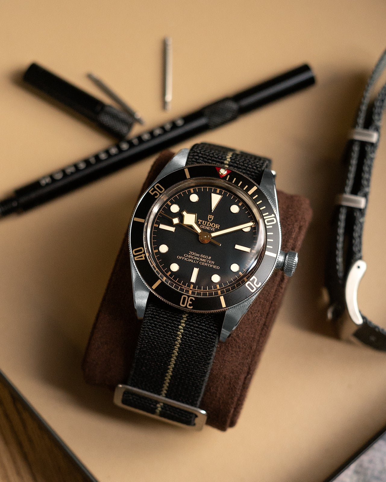 PARA Elastic - Black with Khaki Centerline