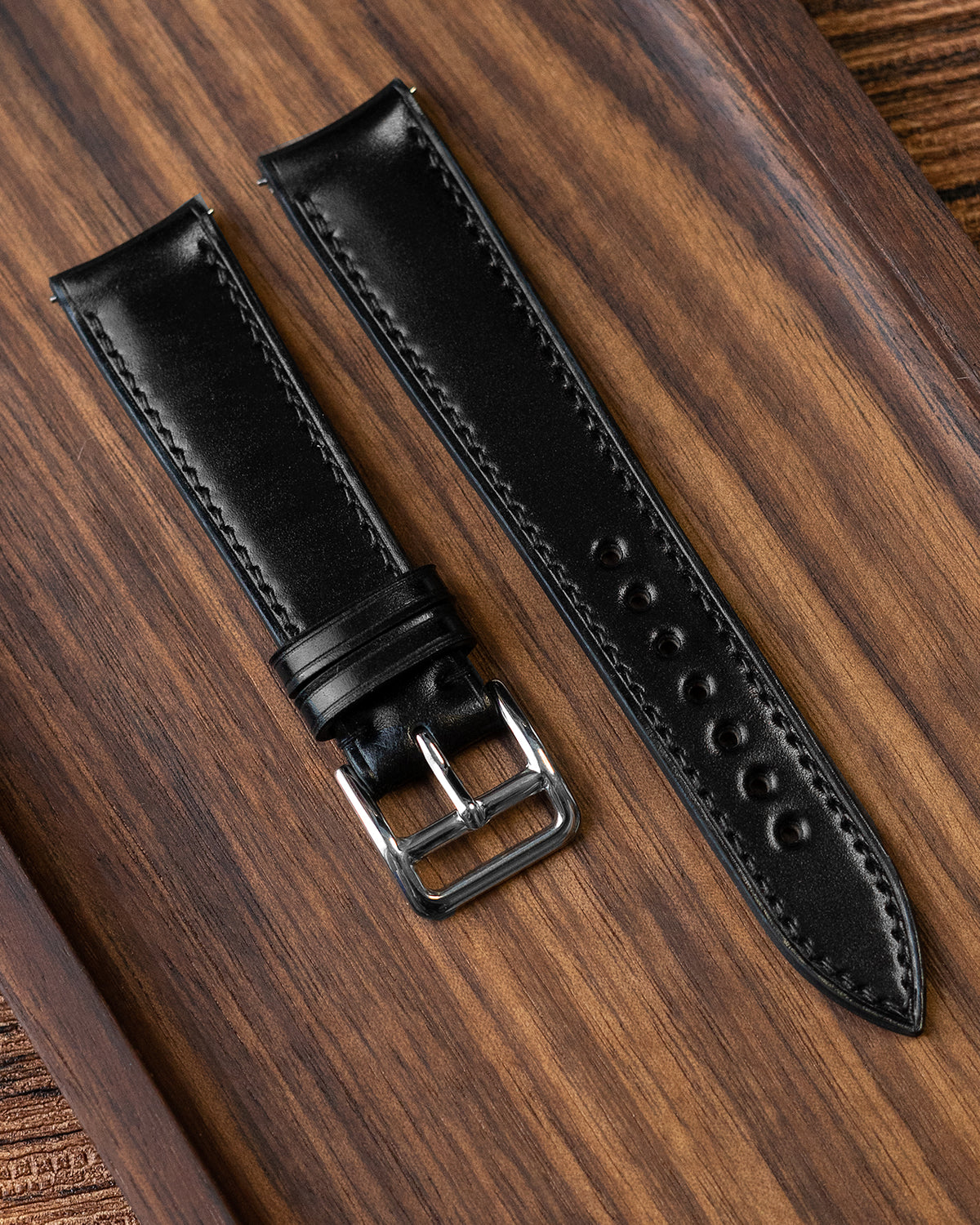 Shell Style Straps Shell Cordovan Strap (Black) - Monstraps