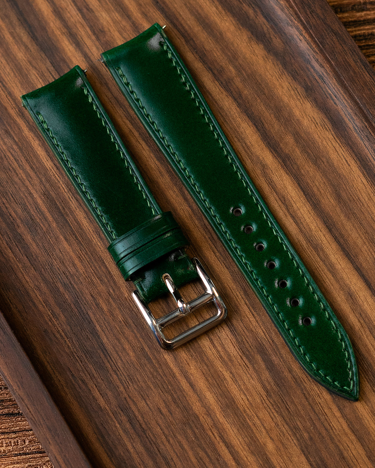 Shell Cordovan Strap (Emerald Green)
