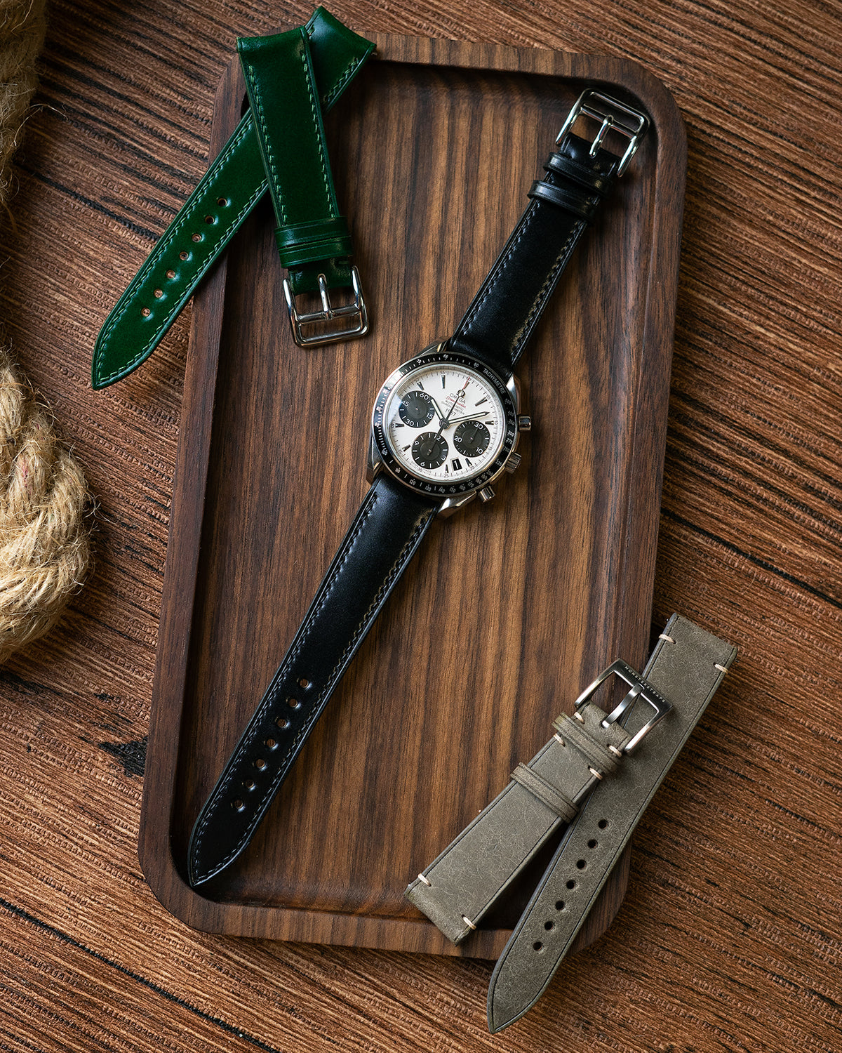 Shell Cordovan Strap (Black)