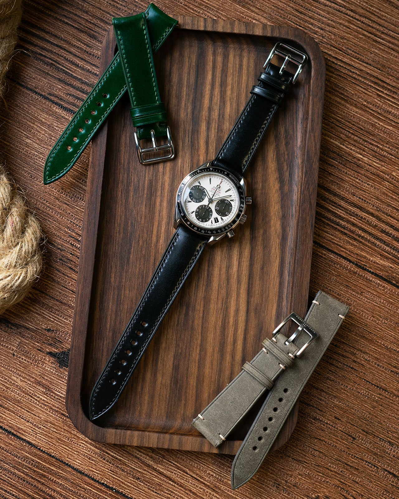 Shell Style Straps Shell Cordovan Strap (Black) - Monstraps