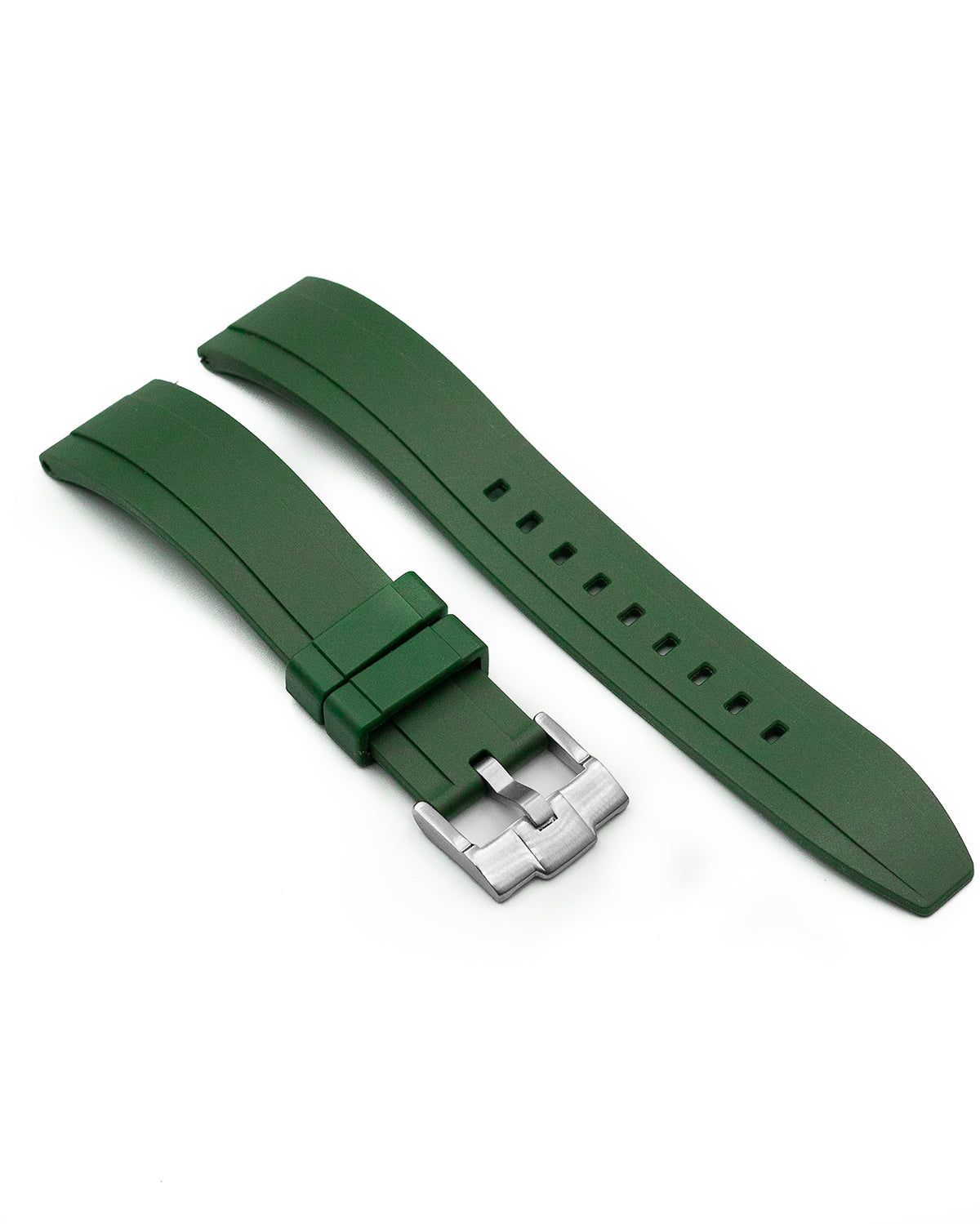 VULCANISED RUBBER - GREEN (STRAIGHT ENDS)