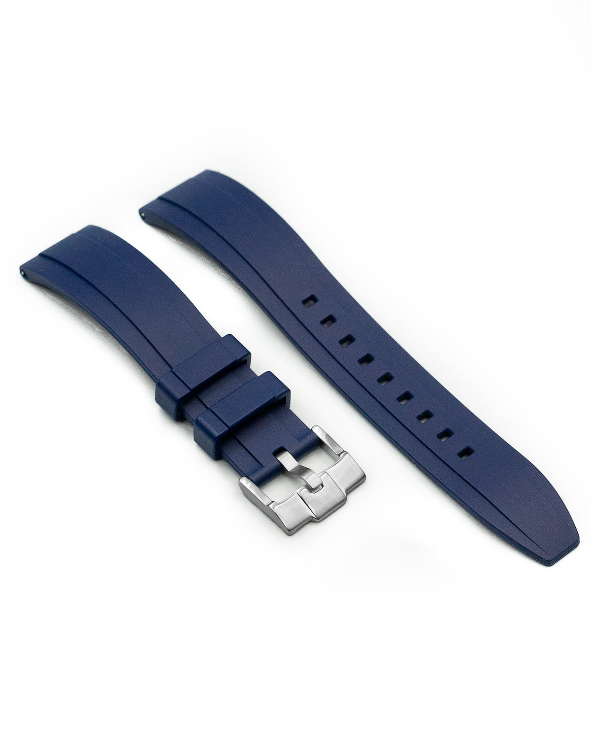 VULCANISED RUBBER - BLUE (STRAIGHT ENDS)