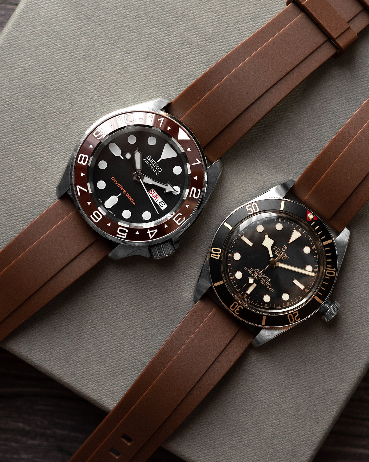 VULCANISED RUBBER - BROWN (STRAIGHT ENDS)