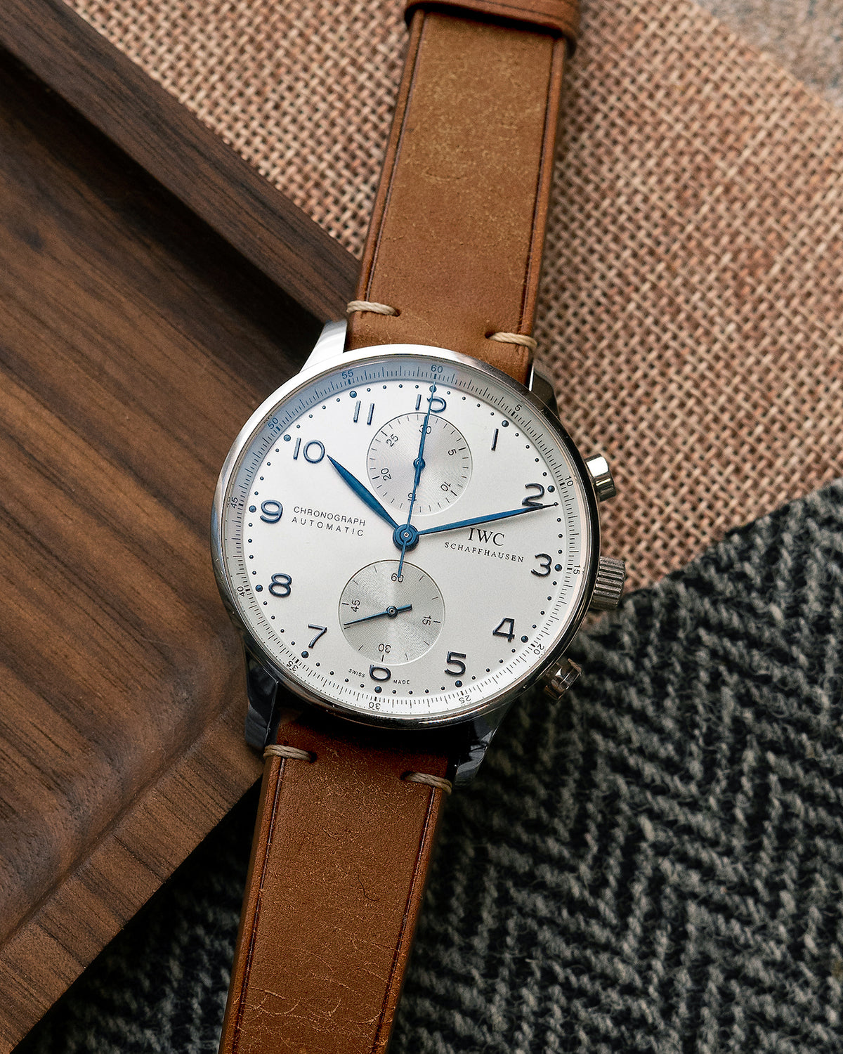 Vintage Italian Distressed Leather Strap (Cognac)