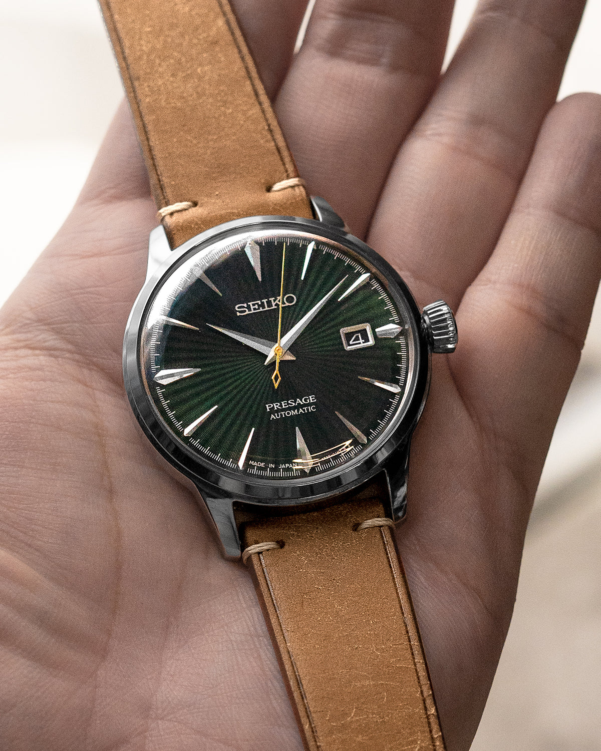 Vintage Italian Distressed Leather Strap (Natural)