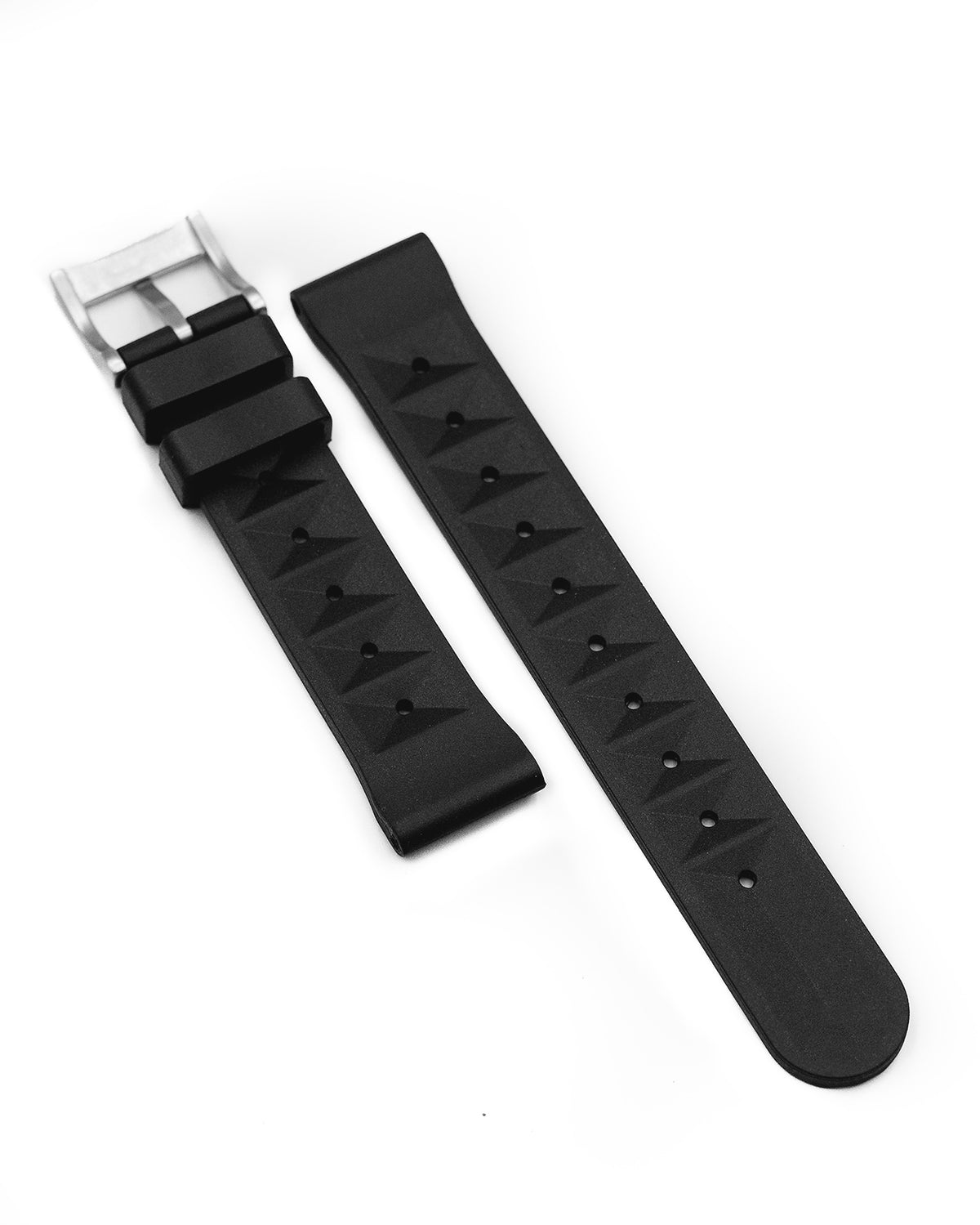 FKM RUBBER - WAFFLE STRAP (BLACK, VINTAGE STYLE)