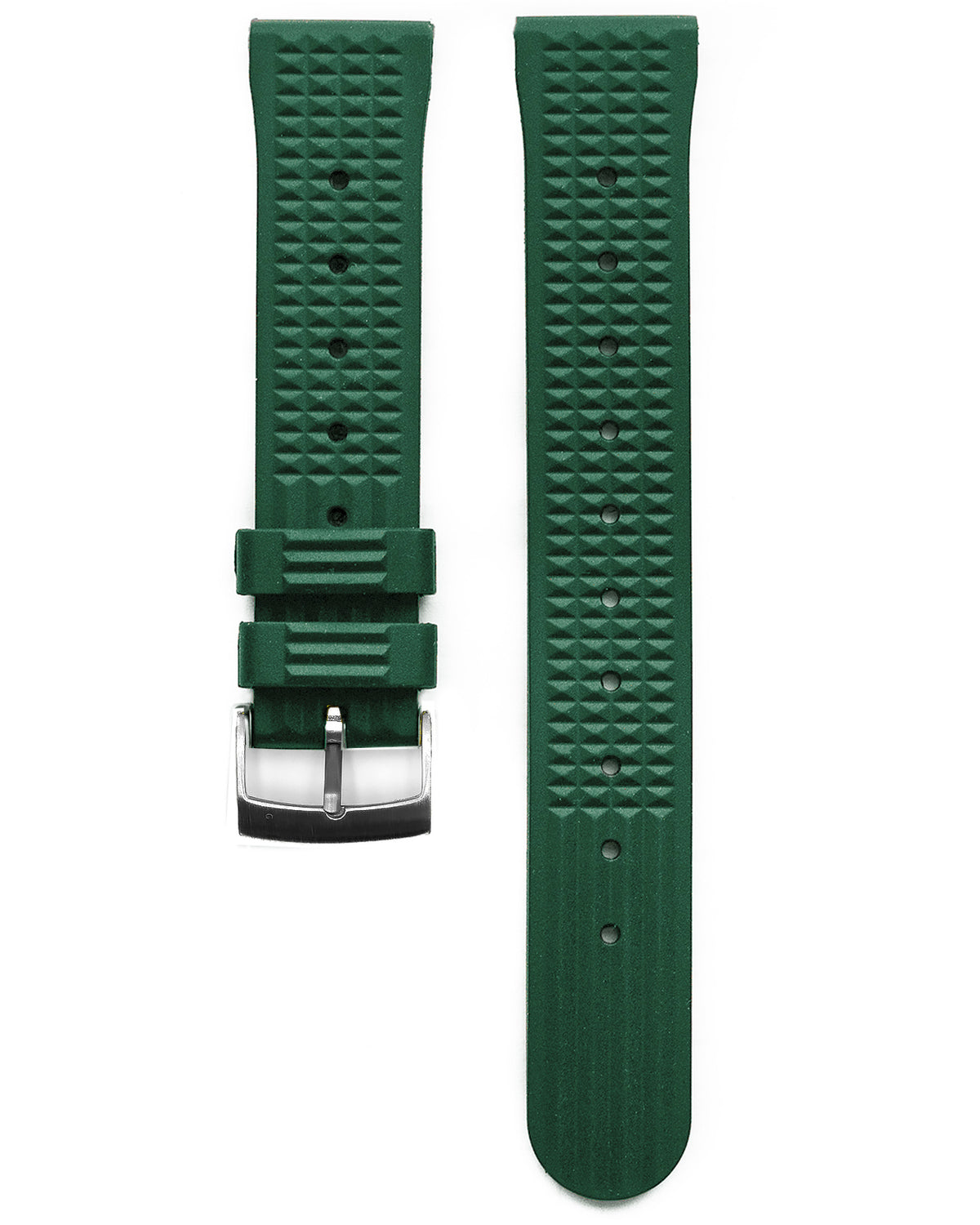 FKM RUBBER - WAFFLE STRAP (GREEN, VINTAGE STYLE)