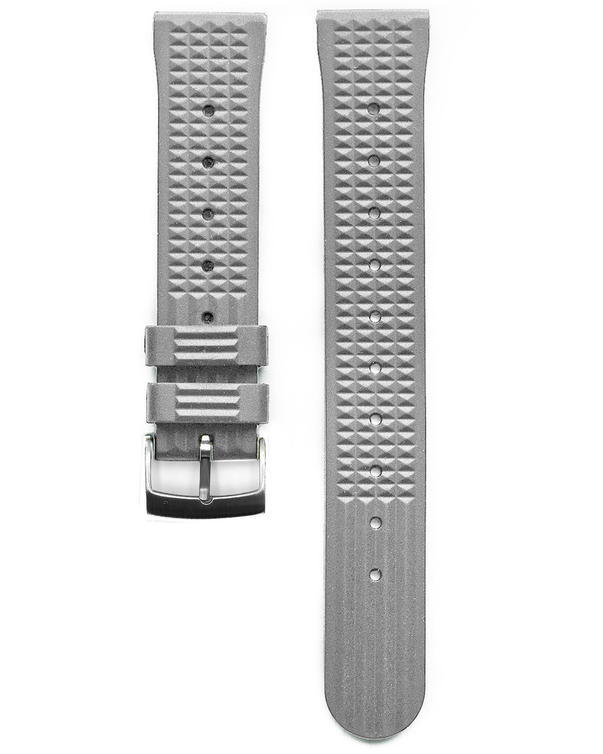 FKM RUBBER - WAFFLE STRAP (GREY, VINTAGE STYLE)