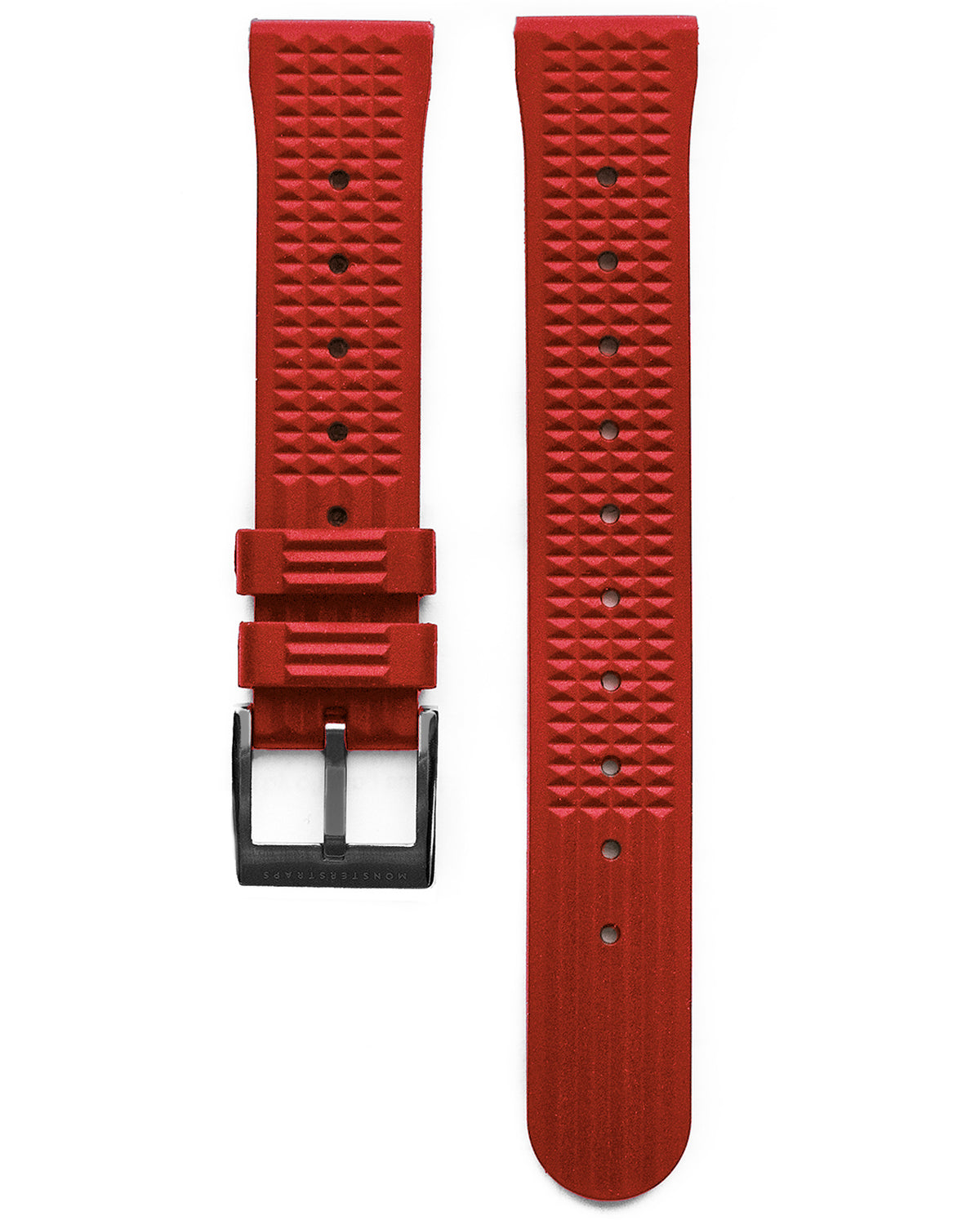 FKM RUBBER- WAFFLE STRAP (RED, VINTAGE STYLE)