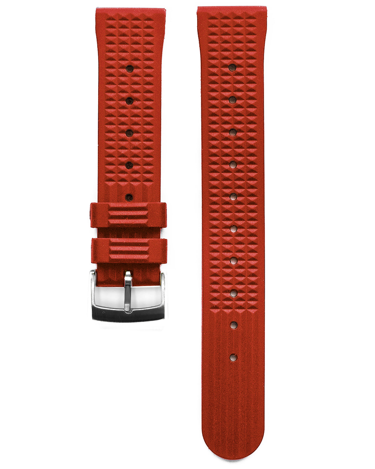 FKM RUBBER- WAFFLE STRAP (RED, VINTAGE STYLE)