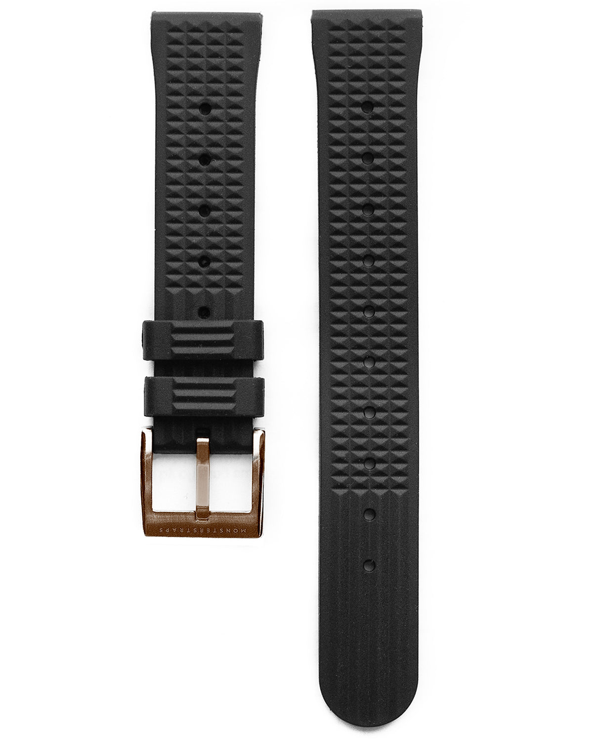 FKM RUBBER - WAFFLE STRAP (BLACK, VINTAGE STYLE)