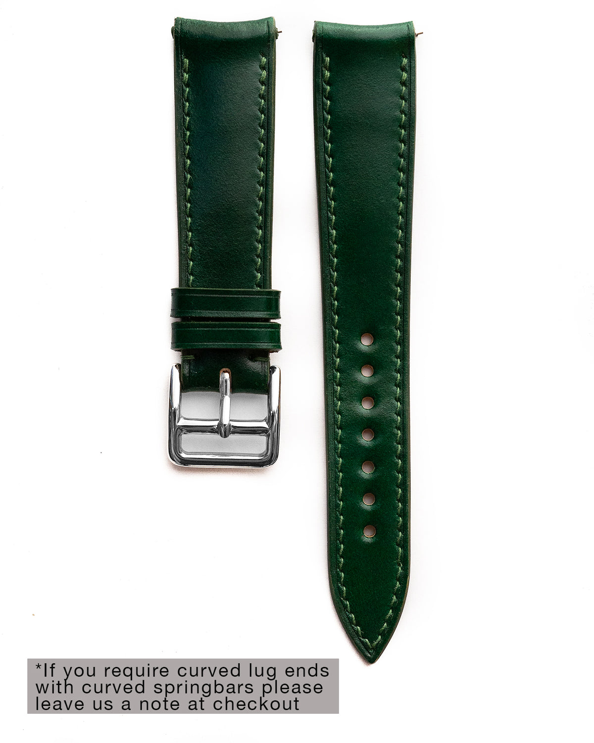 Shell Cordovan Strap (Emerald Green)