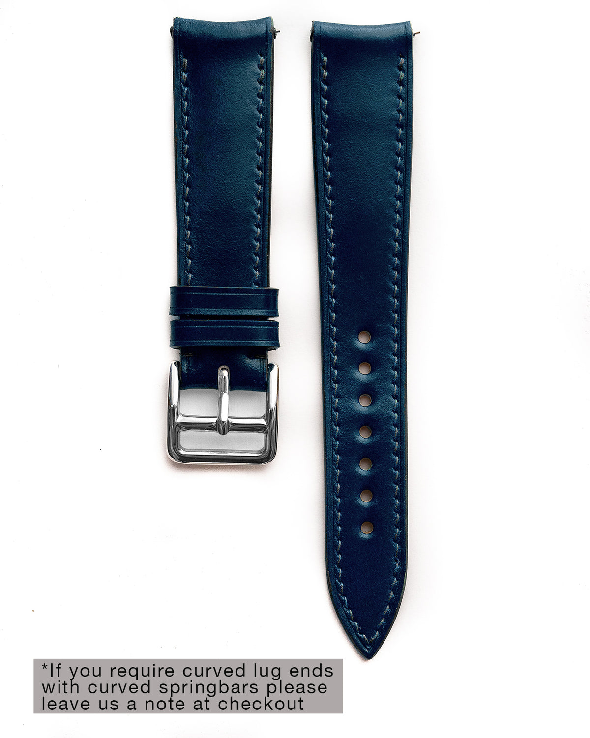 Shell Cordovan Strap (Prussian Blue)