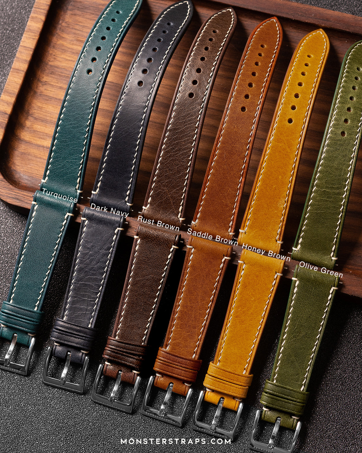 Natural Italian Leather Guitar Strap \\ Saddle Brown \\ 3.25 Wide