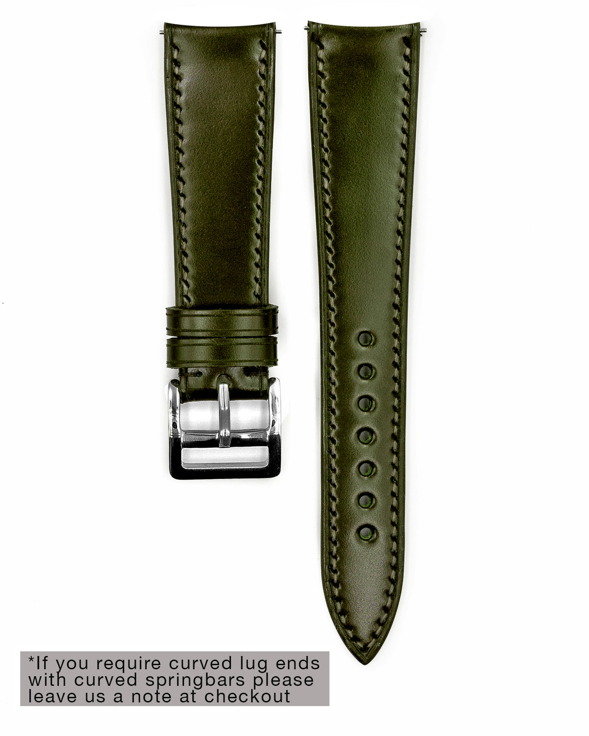 Shell Cordovan Strap (Olive Green)