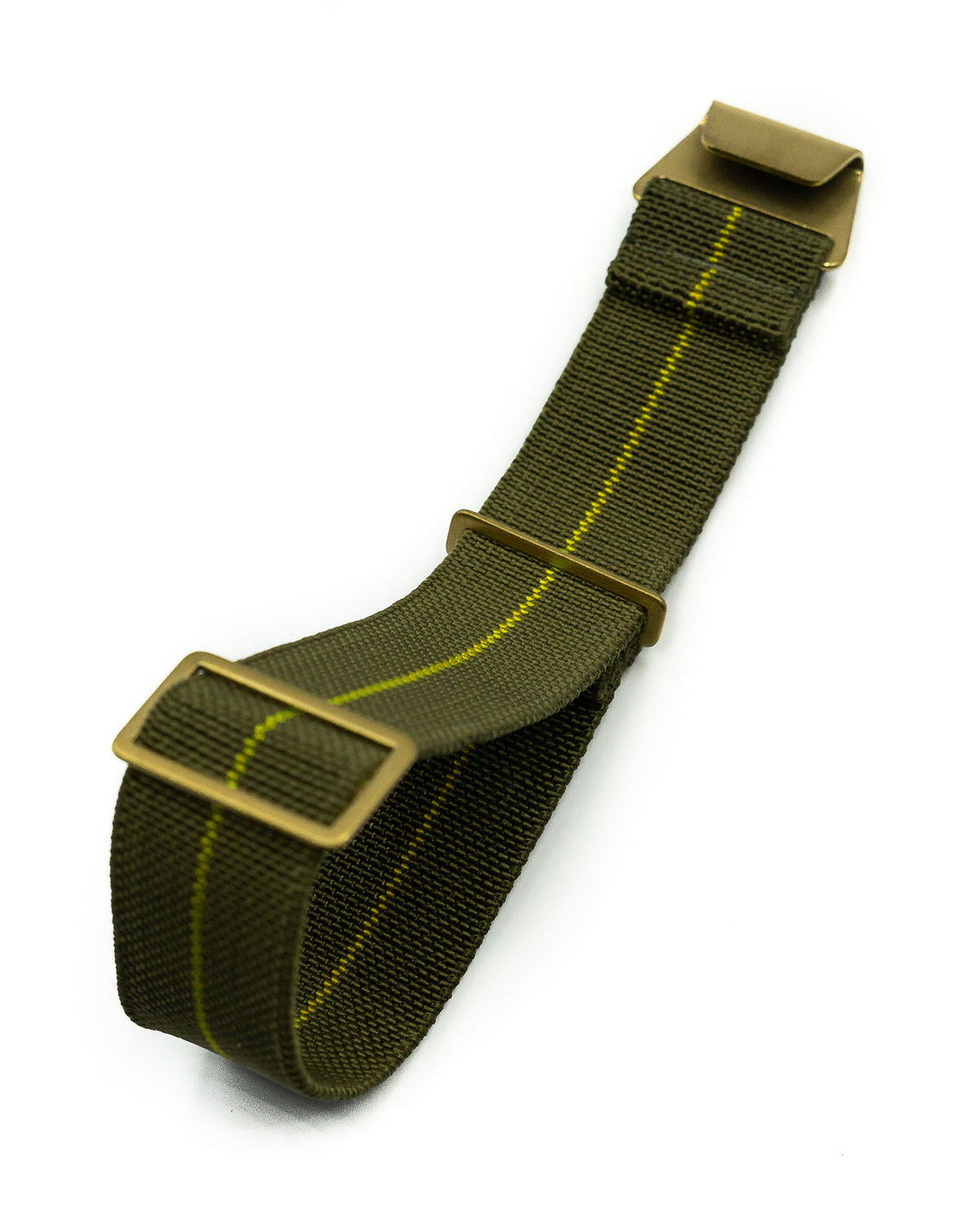 PARA Elastic (Bronze) - Olive Green with Yellow Centerline