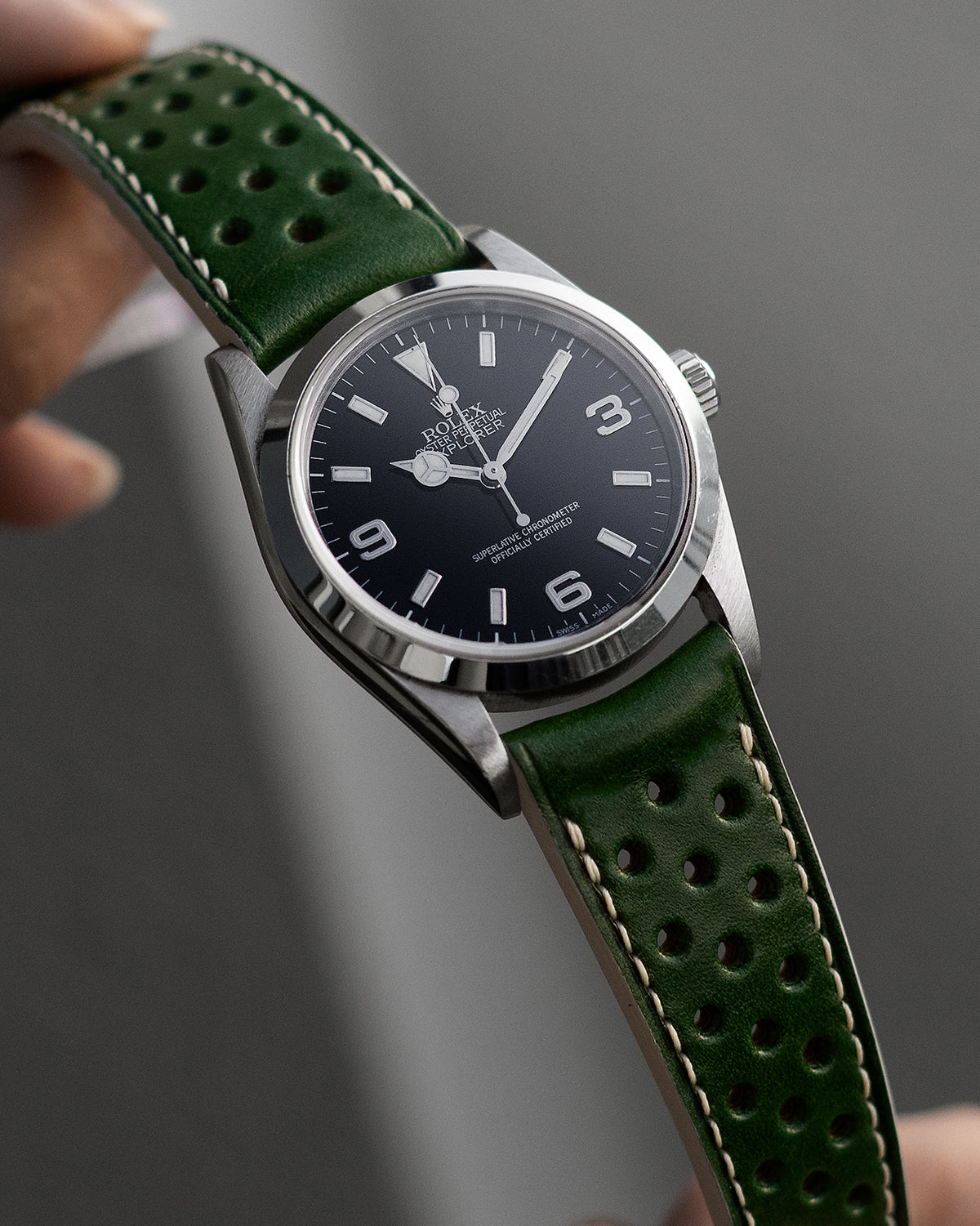 Rally Leather Strap (Racing Green)