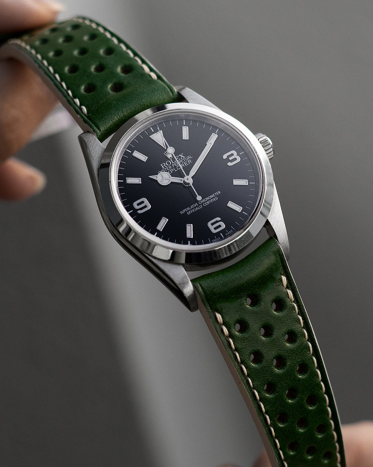 Rally Leather Strap (Racing Green)