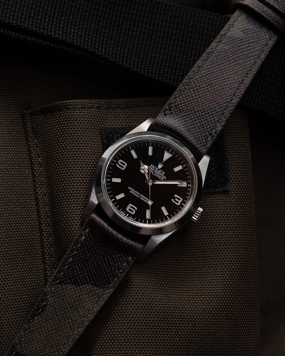 Camo Leather Strap (Dark Khaki)