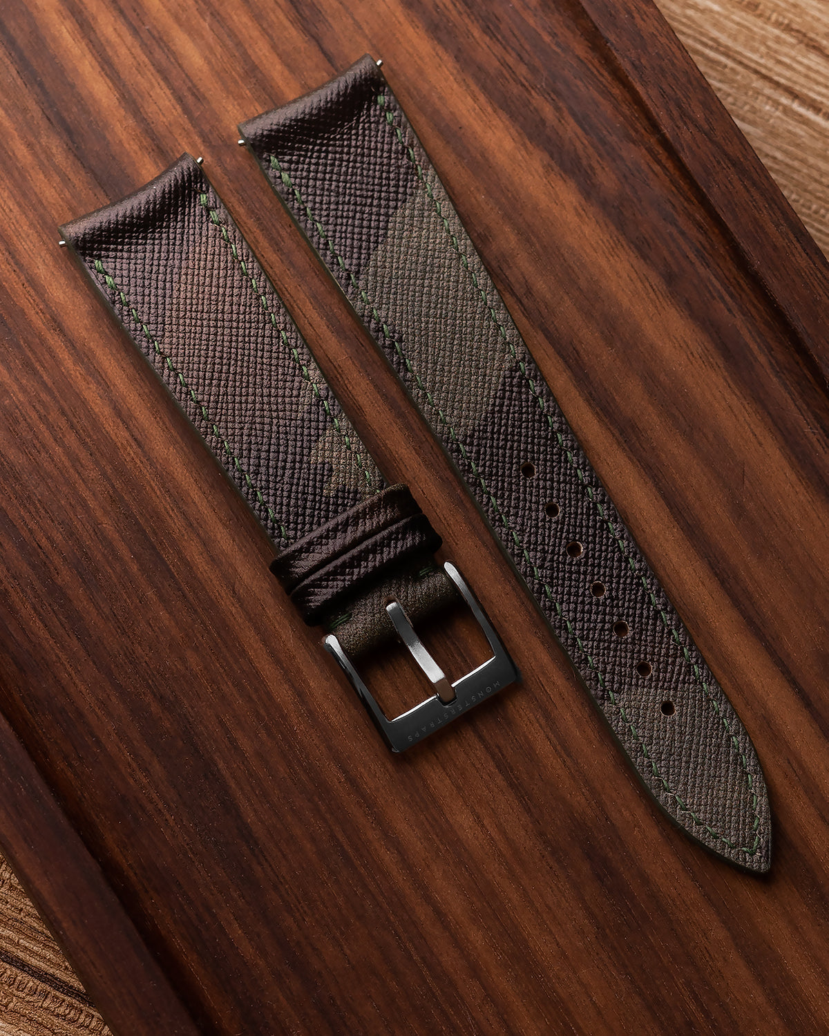 Camo Leather Strap (Dark Khaki)