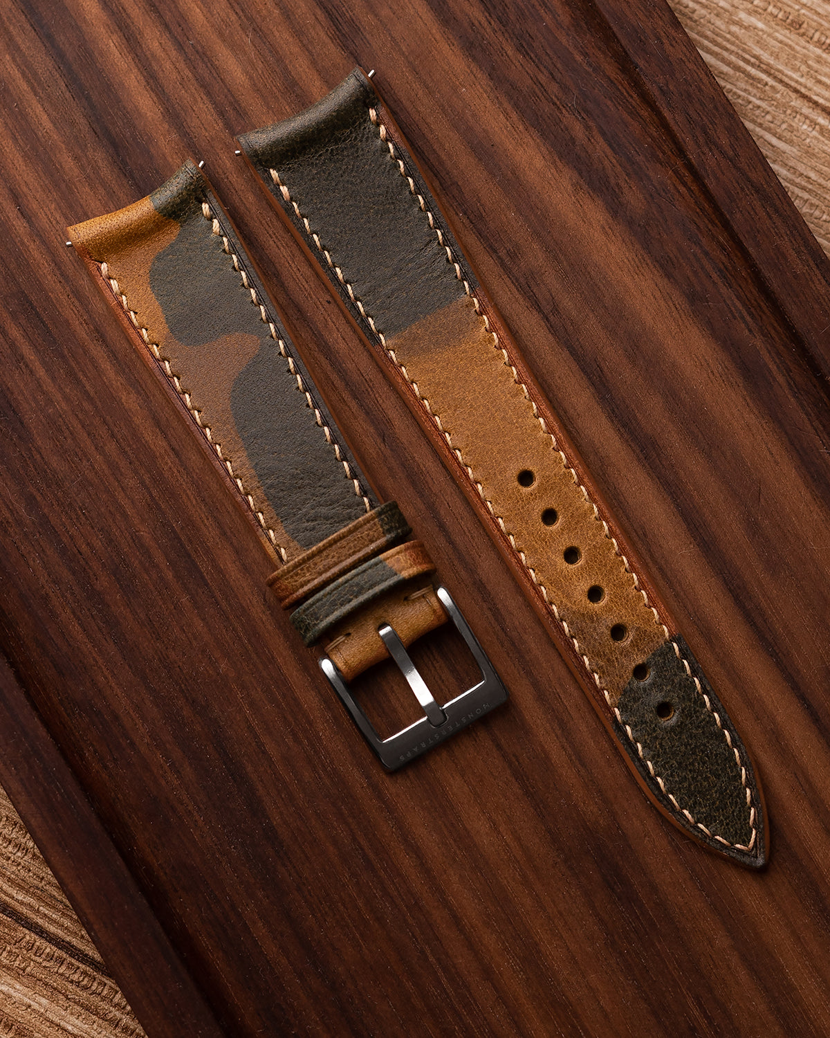 Camo Leather Strap (Desert Brown)