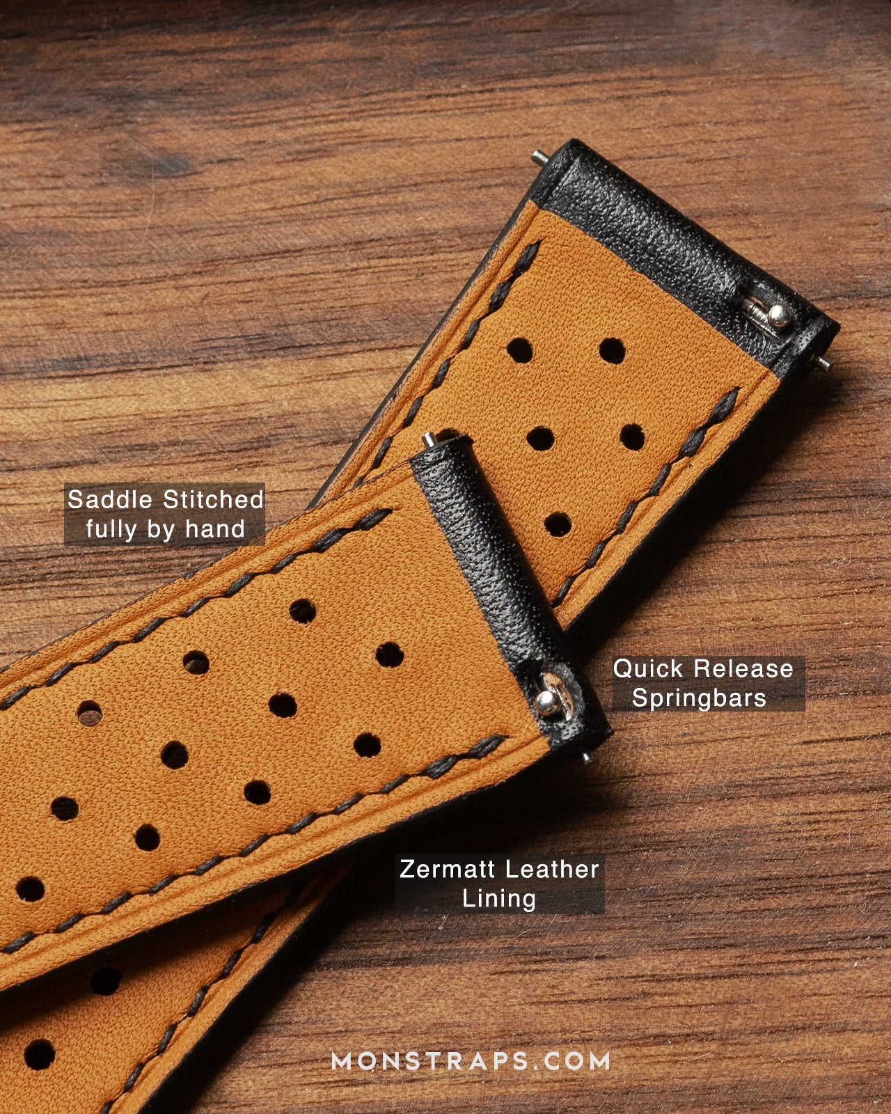 Royal Rally Strap Custom - Rally Leather Strap - Monstraps