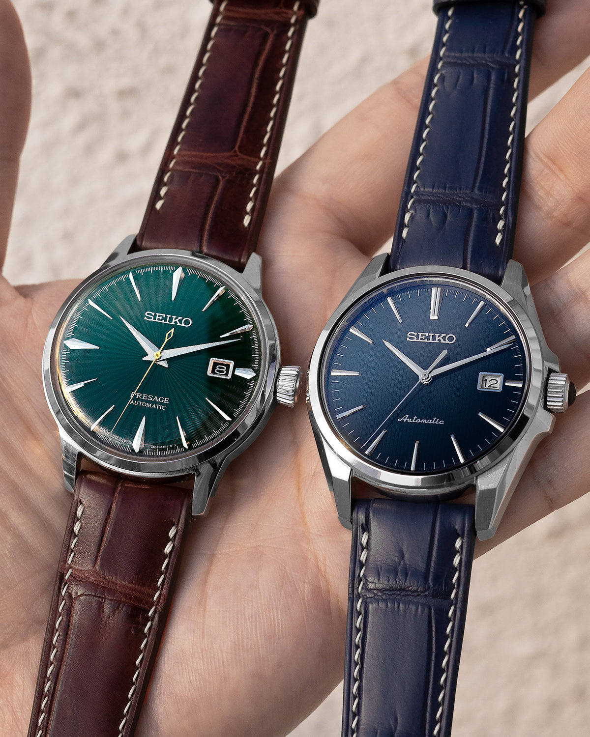 Alligator Leather Strap (Brown, Semi-matte)