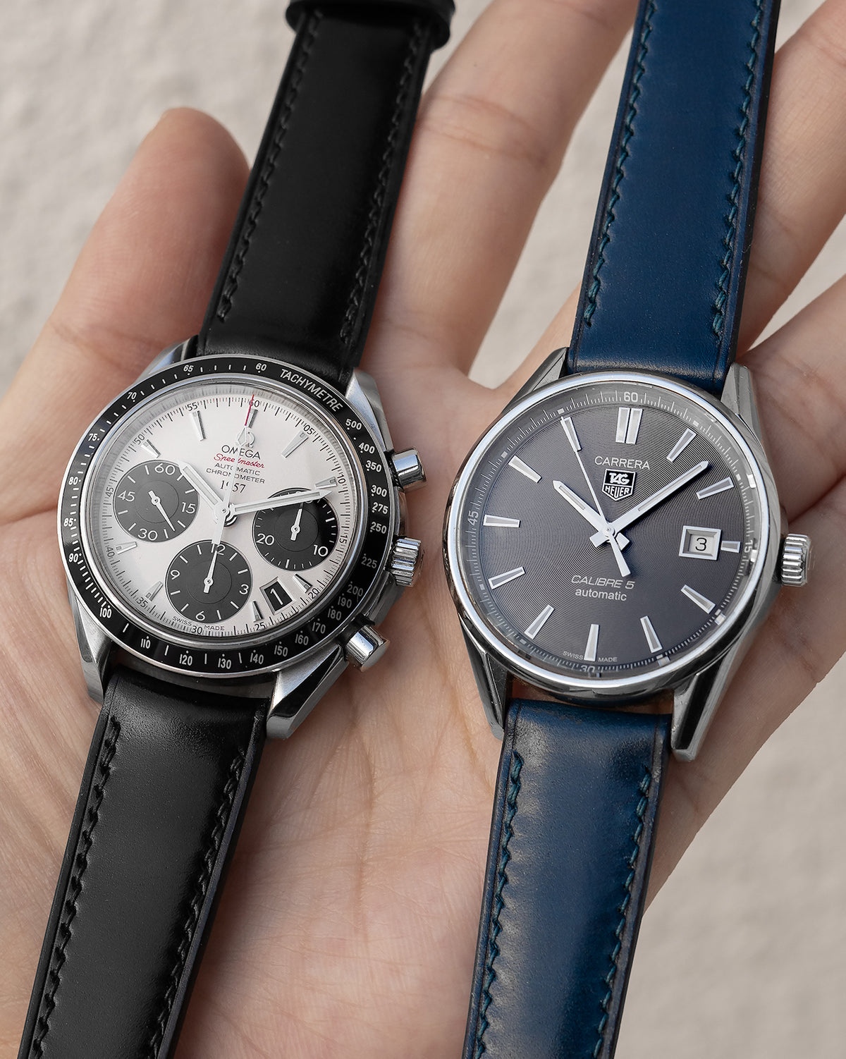 Shell Cordovan Strap (Prussian Blue)